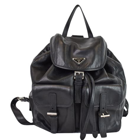 prada milano black backpack|prada black backpack small.